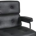 Eames Office Work Chair Black Genuine Leather Replica - Glicks Furniture