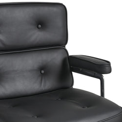 Eames Office Work Chair Black Genuine Leather Replica