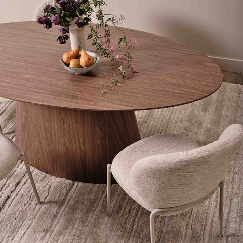 Eclipse Oval Dining Table Walnut 180cm - Glicks Furniture