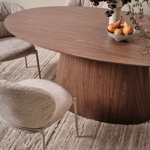 Eclipse Oval Dining Table Walnut 180cm