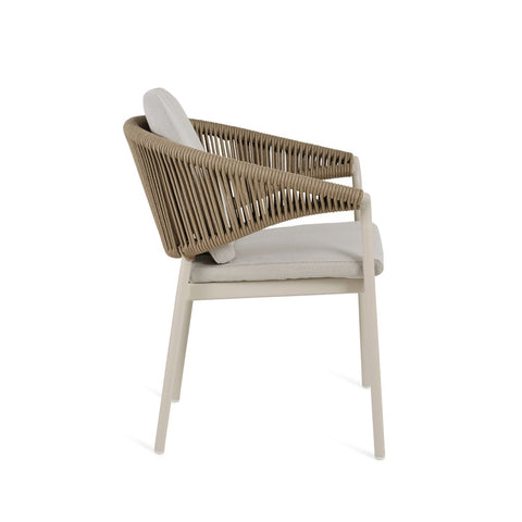 Mykonos Outdoor Dining Chair Ivory White - Glicks Furniture