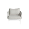 Giovanni Outdoor 4 Piece Lounge Set White - Glicks Furniture