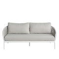 Giovanni Outdoor 4 Piece Lounge Set White - Glicks Furniture