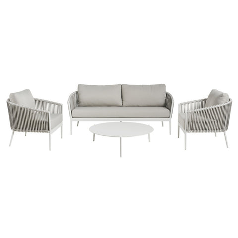 Giovanni Outdoor 4 Piece Lounge Set White