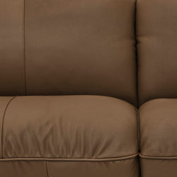 Hudson 3 Seater Mocha Brown Leather Sofa