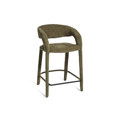 Hugo Fabric Barstool Hunter Green