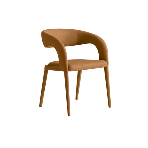 Hugo Genuine Leather Dining Chair Tan