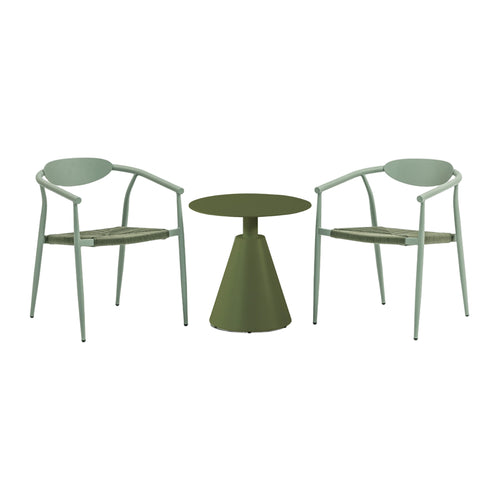 Jasmine 3pc Outdoor Balcony Set Green - Glicks Furniture