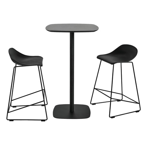 Jordan Square Bar Table Black 103cm - Glicks Furniture