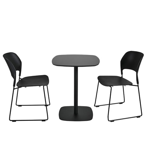 Jordan Square Dining Table Black 60cm