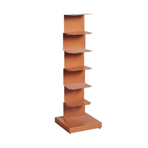 Lazaro 6-Tier Bookshelf Caramel