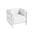 Le Corbusier LC3 Leather Chair Seater White Replica 02