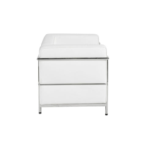 Le Corbusier LC3 Leather Chair Seater White Replica 04