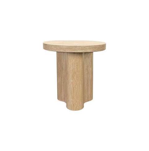 Leo Side Table Travertine-Look