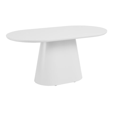 Lorenzo Oval Dining Table White 160cm