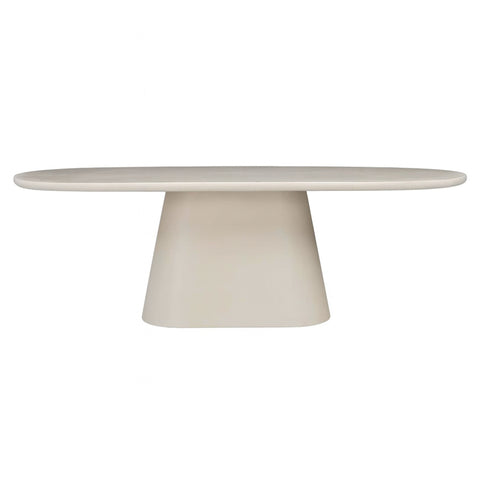Lorenzo Oval Dining Table Concrete Look 220cm
