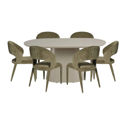 Lorenzo Dining Table & Savanna Dining Chairs – 7 Piece Dining Set - Glicks Furniture