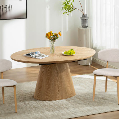 Louie 160-200cm Oval Extension Dining Table Oak