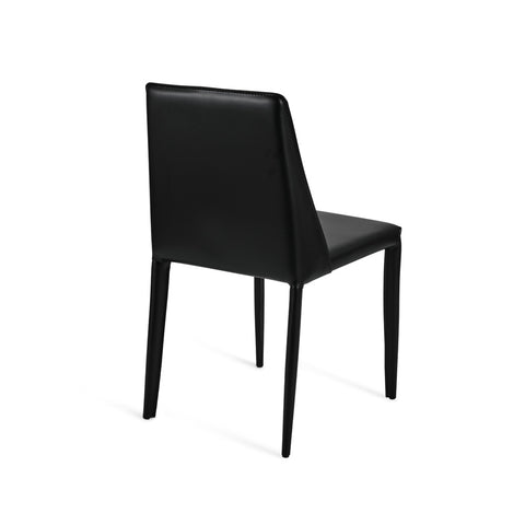 Luca Vegan Leather Dining Chair Black - Glicks Furniture