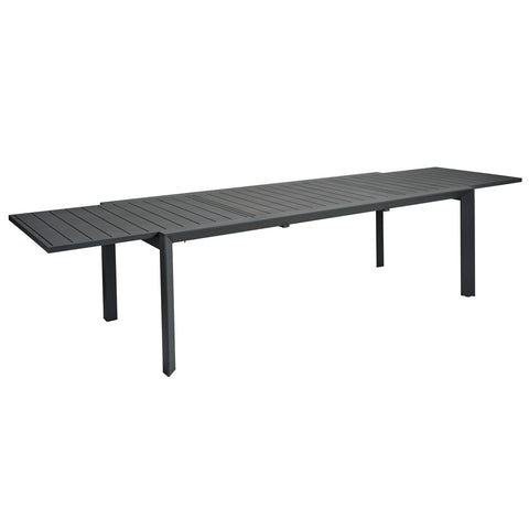 Manchester Outdoor Extension Aluminium Dining Table Charcoal - Glicks Furniture