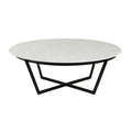 Mateo Marble Coffee Table Black Steel - Glicks Furniture