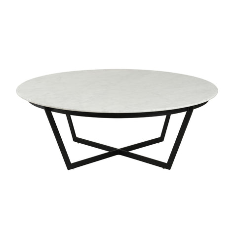 Mateo Marble Coffee Table Black Steel