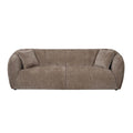 Milano 3 Seater Fabric Sofa Brown