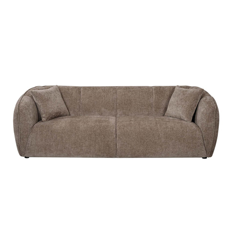 Milano 3 Seater Fabric Sofa Brown
