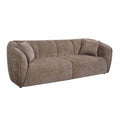 Milano 3 Seater Fabric Sofa Brown