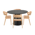 Moon Dining Table & Miriam Dining Chairs – 5 Piece Dining Set - Glicks Furniture