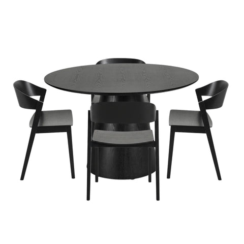 Moon Dining Table & Miriam Dining Chairs – 5 Piece Dining Set - Glicks Furniture