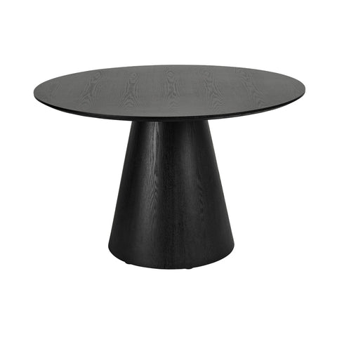 Moon Round Dining Table Black 120cm