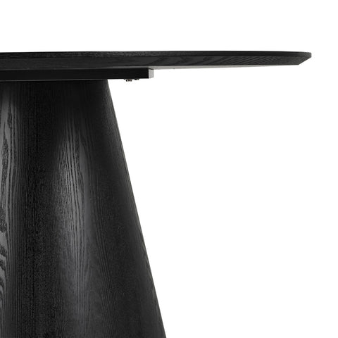 Moon Round Dining Table Black 120cm