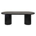Noir Oval Dining Table Black 220cm - Glicks Furniture