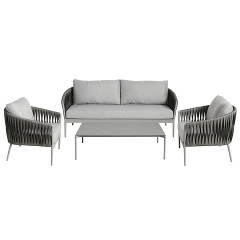 Noosa Outdoor 4 Piece Lounge Set Grey