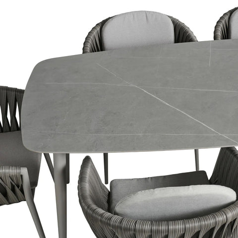 Noosa Outdoor Dining Table Sintered Stone Grey - Glicks Furniture