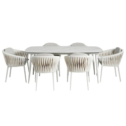 Noosa Outdoor 7pc Dining Set White