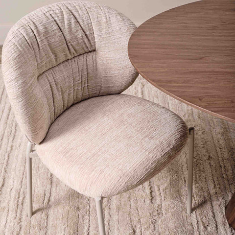 Nordic Fabric Dining Chair Beige - Glicks Furniture