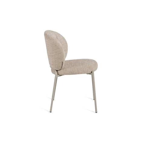 Nordic Fabric Dining Chair Beige