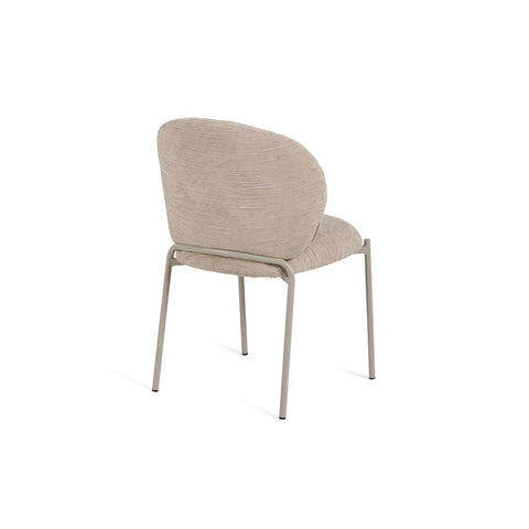 Nordic Fabric Dining Chair Beige