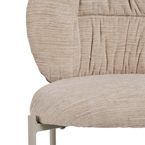 Nordic Fabric Dining Chair Beige