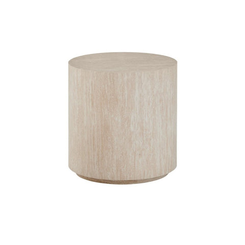 Roberto Round Side Table Travertine-Look