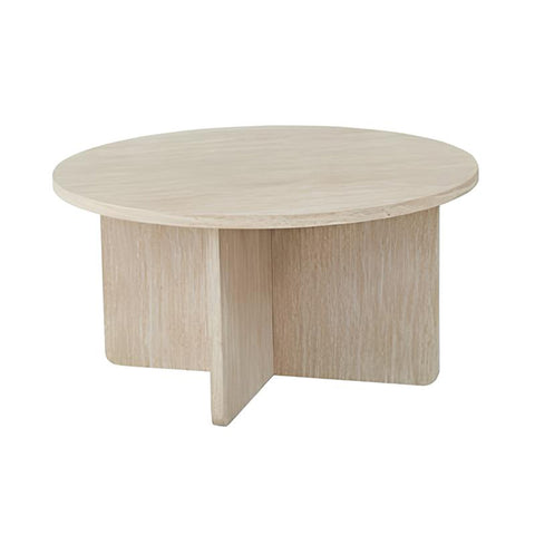 Roberto Round Coffee Table Travertine-Look