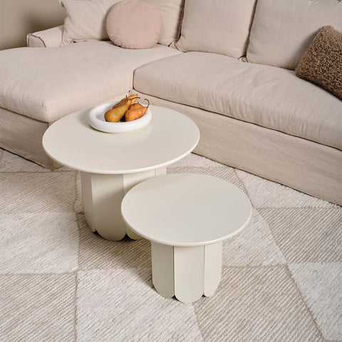 Ruby Round Coffee Table White 70cm