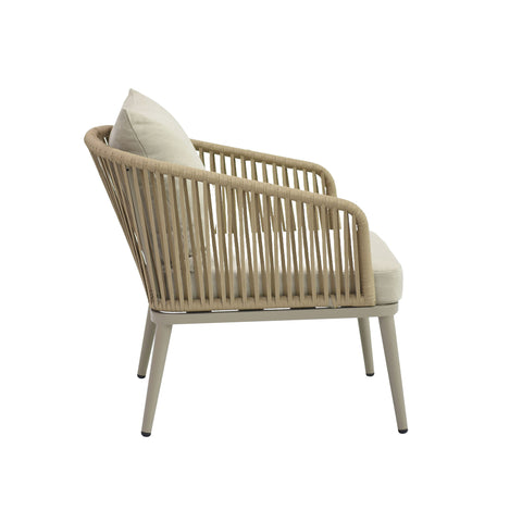 Santorini Outdoor 4 Piece Lounge Set Beige