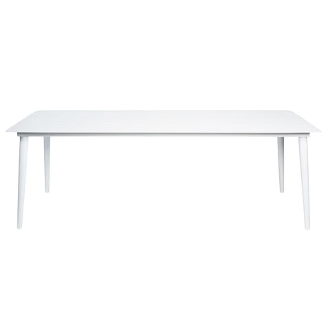 Sicily Outdoor Aluminium Rectangle Dining Table White 220cm