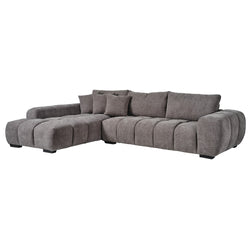 Sienna Fabric Chaise Lounge Grey