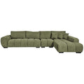 Sienna Fabric Grand Chaise Lounge Hunter Green