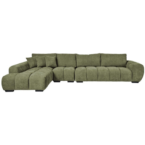 Sienna Fabric Grand Chaise Lounge Hunter Green