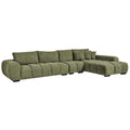 Sienna Fabric Grand Chaise Lounge Hunter Green